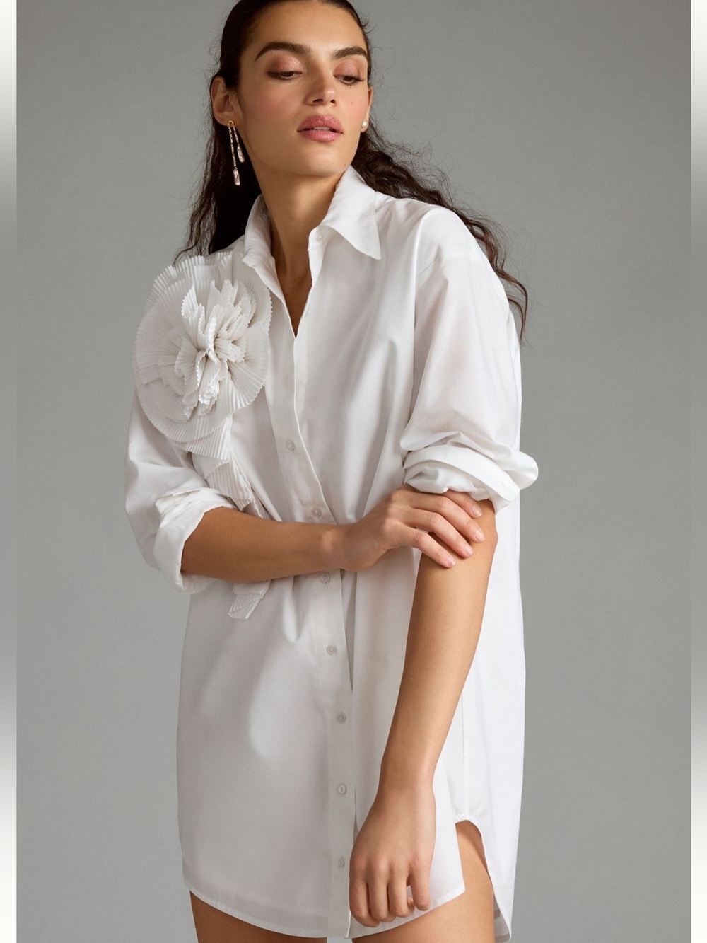 White Women's Tunic Top